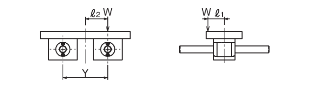 2 horizontal axes,1 bearing each