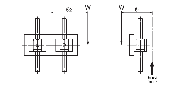 2 vertical axes,1 bearing each